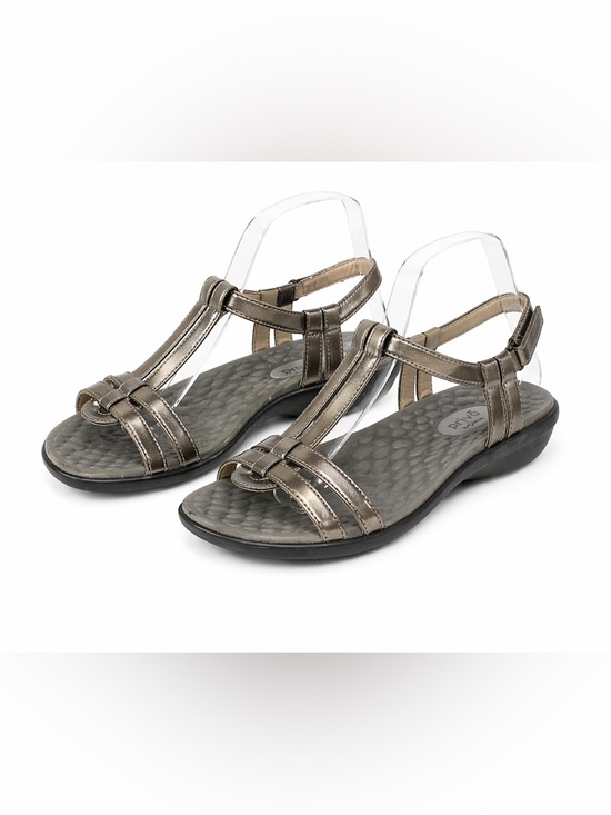 Privo by Clarks Shoes - Clarks Privo Bronze Strappy Sandals | Cushioned Walking Slingback | Size 9